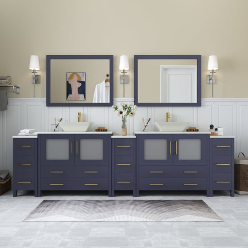 Ravenna 108" Double Sink Bathroom Vanity Combo Set - HomeBeyond