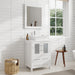 Ravenna 24" Single Sink Bathroom Vanity Combo Set, 2-Drawers, Single Shelf, Single Cabinet White Engineered Marble Top and Ceramic Vessel Sink Bathroom Cabinet with Mirror - HomeBeyond