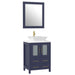 Ravenna 24" Single Sink Bathroom Vanity Combo Set, 2-Drawers, Single Shelf, Single Cabinet White Engineered Marble Top and Ceramic Vessel Sink Bathroom Cabinet with Mirror - HomeBeyond