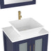 Ravenna 24" Single Sink Bathroom Vanity Combo Set, 2-Drawers, Single Shelf, Single Cabinet White Engineered Marble Top and Ceramic Vessel Sink Bathroom Cabinet with Mirror - HomeBeyond