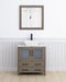 Ravenna 30" Single Sink Small Bathroom Vanity Set, 2 Drawers 1 Shelf Engineered Marble Top and Ceramic Vessel Sink Bathroom Cabinet with Mirror - HomeBeyond