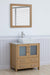 Ravenna 30" Single Sink Small Bathroom Vanity Set, 2 Drawers 1 Shelf Engineered Marble Top and Ceramic Vessel Sink Bathroom Cabinet with Mirror - HomeBeyond