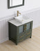 Ravenna 30" Single Sink Small Bathroom Vanity Set, 2 Drawers 1 Shelf Engineered Marble Top and Ceramic Vessel Sink Bathroom Cabinet with Mirror - HomeBeyond