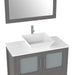 Ravenna 36" Single Sink Bathroom Vanity Combo Set, 2 Drawers 1 Shelf Single Cabinet White Engineered Marble Top and Ceramic Sink Bathroom Cabinet with Free Mirror - HomeBeyond
