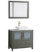 Ravenna 36" Single Sink Bathroom Vanity Combo Set, 2 Drawers 1 Shelf Single Cabinet White Engineered Marble Top and Ceramic Sink Bathroom Cabinet with Free Mirror - HomeBeyond
