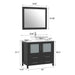 Ravenna 36" Single Sink Bathroom Vanity Combo Set, 2 Drawers 1 Shelf Single Cabinet White Engineered Marble Top and Ceramic Sink Bathroom Cabinet with Free Mirror - HomeBeyond