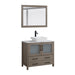 Ravenna 36" Single Sink Bathroom Vanity Combo Set, 2 Drawers 1 Shelf Single Cabinet White Engineered Marble Top and Ceramic Sink Bathroom Cabinet with Free Mirror - HomeBeyond