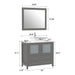 Ravenna 36" Single Sink Bathroom Vanity Combo Set, 2 Drawers 1 Shelf Single Cabinet White Engineered Marble Top and Ceramic Sink Bathroom Cabinet with Free Mirror - HomeBeyond