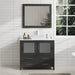 Ravenna 36" Single Sink Bathroom Vanity Combo Set, 2 Drawers 1 Shelf Single Cabinet White Engineered Marble Top and Ceramic Sink Bathroom Cabinet with Free Mirror - HomeBeyond