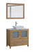 Ravenna 36" Single Sink Bathroom Vanity Combo Set, 2 Drawers 1 Shelf Single Cabinet White Engineered Marble Top and Ceramic Sink Bathroom Cabinet with Free Mirror - HomeBeyond