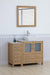 Ravenna 42" Single Sink Bathroom Vanity Combo Set, 5 Drawers 1 Shelf 2 Cabinet White Engineered Marble Top and Ceramic Vessel Sink Bathroom Cabinet with Free Mirror - HomeBeyond
