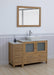 Ravenna 48" Single Sink Bathroom Vanity Combo Set, 5 Drawers 1 Shelf 2 Cabinet White Engineered Marble Top and Ceramic Vessel Sink Bathroom Cabinet with Free Mirror - HomeBeyond