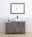 Ravenna 48" Single Sink Bathroom Vanity Combo Set, 5 Drawers 1 Shelf 2 Cabinet White Engineered Marble Top and Ceramic Vessel Sink Bathroom Cabinet with Free Mirror - HomeBeyond