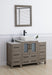 Ravenna 48" Single Sink Bathroom Vanity Combo Set, 8 - Drawers, 1 - Shelf, 3 Cabinet White Engineered Marble Top and Ceramic Vessel Sink Bathroom Cabinet with Free Mirror - HomeBeyond