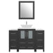 Ravenna 48" Single Sink Bathroom Vanity Combo Set, 8-Drawers, 1-Shelf, 3 Cabinet White Engineered Marble Top and Ceramic Vessel Sink Bathroom Cabinet with Free Mirror - HomeBeyond