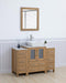 Ravenna 48" Single Sink Bathroom Vanity Combo Set, 8 - Drawers, 1 - Shelf, 3 Cabinet White Engineered Marble Top and Ceramic Vessel Sink Bathroom Cabinet with Free Mirror - HomeBeyond