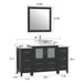 Ravenna 54" Single Sink Bathroom Vanity Combo Set, 8 Drawers 1 Shelf 3 Cabinets Engineered Marble Top with Mirror - HomeBeyond