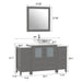 Ravenna 54" Single Sink Bathroom Vanity Combo Set, 8 Drawers 1 Shelf 3 Cabinets Engineered Marble Top with Mirror - HomeBeyond