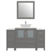 Ravenna 54" Single Sink Bathroom Vanity Combo Set, 8 Drawers 1 Shelf 3 Cabinets Engineered Marble Top with Mirror - HomeBeyond