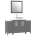 Ravenna 54" Single Sink Bathroom Vanity Combo Set, 8 Drawers 1 Shelf 3 Cabinets Engineered Marble Top with Mirror - HomeBeyond