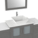 Ravenna 54" Single Sink Bathroom Vanity Combo Set, 8 Drawers 1 Shelf 3 Cabinets Engineered Marble Top with Mirror - HomeBeyond