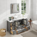 Ravenna 54" Single Sink Bathroom Vanity Combo Set, 8 Drawers 1 Shelf 3 Cabinets Engineered Marble Top with Mirror - HomeBeyond