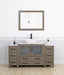 Ravenna 60" Single Sink Small Bathroom Vanity Set, 8 Drawers 1 Shelf Engineered Marble Top and Ceramic Vessel Sink Bathroom Cabinet with Mirror - HomeBeyond