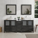 Ravenna 72" Double Sink Bathroom Vanity Combo Set, 7 Drawers 2 Shelves 3 Cabinets White Engineered Marble Top and Ceramic Sink Bathroom Cabinet with Free Mirrors - HomeBeyond