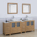 Ravenna 84" Double Sink Bathroom Vanity Combo Set, 10 - Drawers, 2 - Shelves, 4 Cabinet Engineered Marble Top and Ceramic Sink Bathroom Cabinet with Mirrors - HomeBeyond