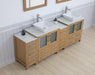 Ravenna 84" Double Sink Bathroom Vanity Combo Set, 10 - Drawers, 2 - Shelves, 4 Cabinet Engineered Marble Top and Ceramic Sink Bathroom Cabinet with Mirrors - HomeBeyond