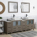 Ravenna 84" Double Sink Bathroom Vanity Combo Set, 10-Drawers, 2-Shelves, 4 Cabinet Engineered Marble Top and Ceramic Sink Bathroom Cabinet with Mirrors - HomeBeyond