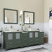 Ravenna 84" Double Sink Bathroom Vanity Combo Set, 10-Drawers, 2-Shelves, 4 Cabinet Engineered Marble Top and Ceramic Sink Bathroom Cabinet with Mirrors - HomeBeyond