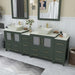 Ravenna 84" Double Sink Bathroom Vanity Combo Set, 10-Drawers, 2-Shelves, 4 Cabinet Engineered Marble Top and Ceramic Sink Bathroom Cabinet with Mirrors - HomeBeyond