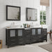 Ravenna 84" Double Sink Bathroom Vanity Combo Set, 10-Drawers, 2-Shelves, 4 Cabinet Engineered Marble Top and Ceramic Sink Bathroom Cabinet with Mirrors - HomeBeyond