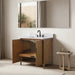 Vanity Art 36" Freestanding Bathroom Vanity with Integrated Finger Pull Doors and Engineered Stone Top - HomeBeyond