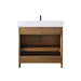 Vanity Art 36" Freestanding Bathroom Vanity with Integrated Finger Pull Doors and Engineered Stone Top - HomeBeyond