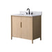 Vanity Art 36" Freestanding Bathroom Vanity with Integrated Finger Pull Doors and Engineered Stone Top - HomeBeyond