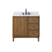 Vanity Art 36" Single Sink Freestanding Bathroom Vanity with Engineered Stone Top - HomeBeyond