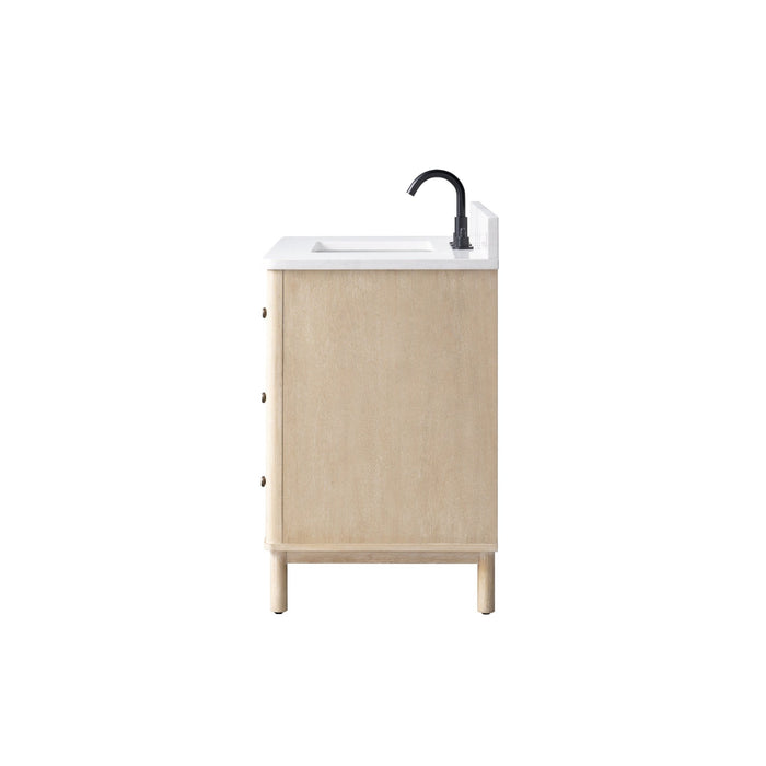 Vanity Art 36" Single Sink Freestanding Bathroom Vanity with Engineered Stone Top - HomeBeyond
