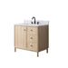 Vanity Art 36" Single Sink Freestanding Bathroom Vanity with Engineered Stone Top - HomeBeyond