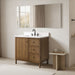 Vanity Art 36" Single Sink Freestanding Bathroom Vanity with Engineered Stone Top - HomeBeyond