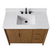 Vanity Art 42" Freestanding Bathroom Vanity with Integrated Finger Pull Doors and Engineered Stone Top - HomeBeyond