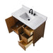 Vanity Art 42" Freestanding Bathroom Vanity with Integrated Finger Pull Doors and Engineered Stone Top - HomeBeyond