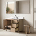 Vanity Art 42" Freestanding Bathroom Vanity with Integrated Finger Pull Doors and Engineered Stone Top - HomeBeyond