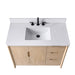 Vanity Art 42" Freestanding Bathroom Vanity with Integrated Finger Pull Doors and Engineered Stone Top - HomeBeyond