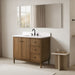 Vanity Art 42" Single Sink Freestanding Bathroom Vanity with Engineered Stone Top - HomeBeyond
