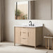 Vanity Art 48" Freestanding Bathroom Vanity with Integrated Finger Pull Doors and Engineered Stone Top - HomeBeyond