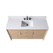 Vanity Art 60" Freestanding Bathroom Vanity with Integrated Finger Pull Doors and Engineered Stone Top - HomeBeyond