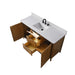 Vanity Art 60" Freestanding Bathroom Vanity with Integrated Finger Pull Doors and Engineered Stone Top - HomeBeyond