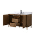 Vanity Art 60" Single Sink Freestanding Bathroom Vanity with Engineered Stone Top - HomeBeyond